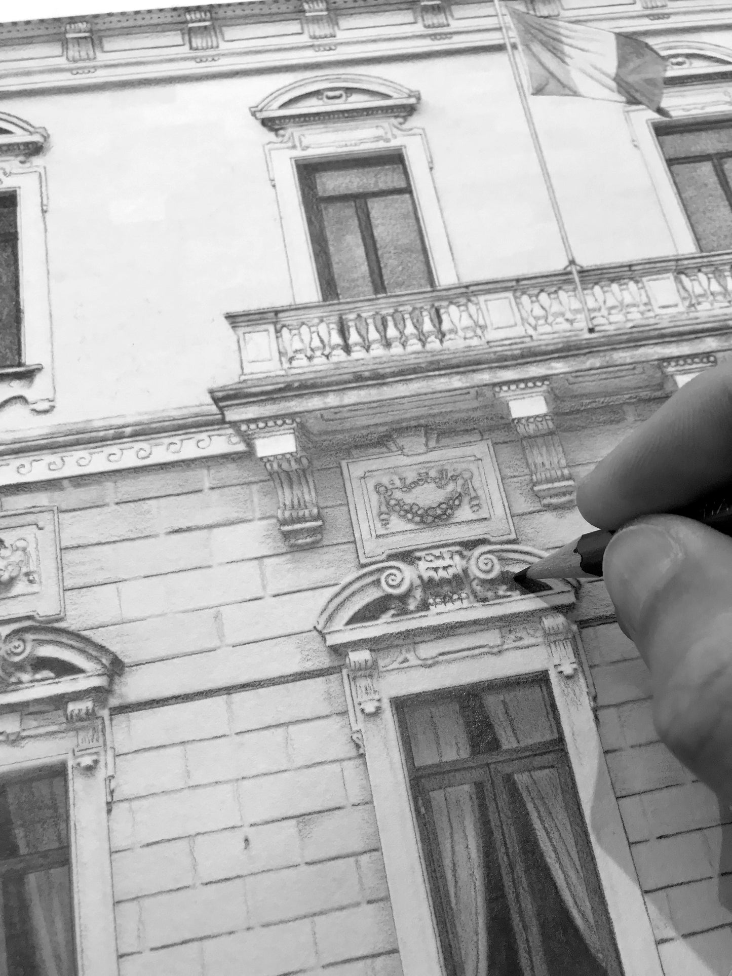 Ferrari at Villa Erba - Original Artwork