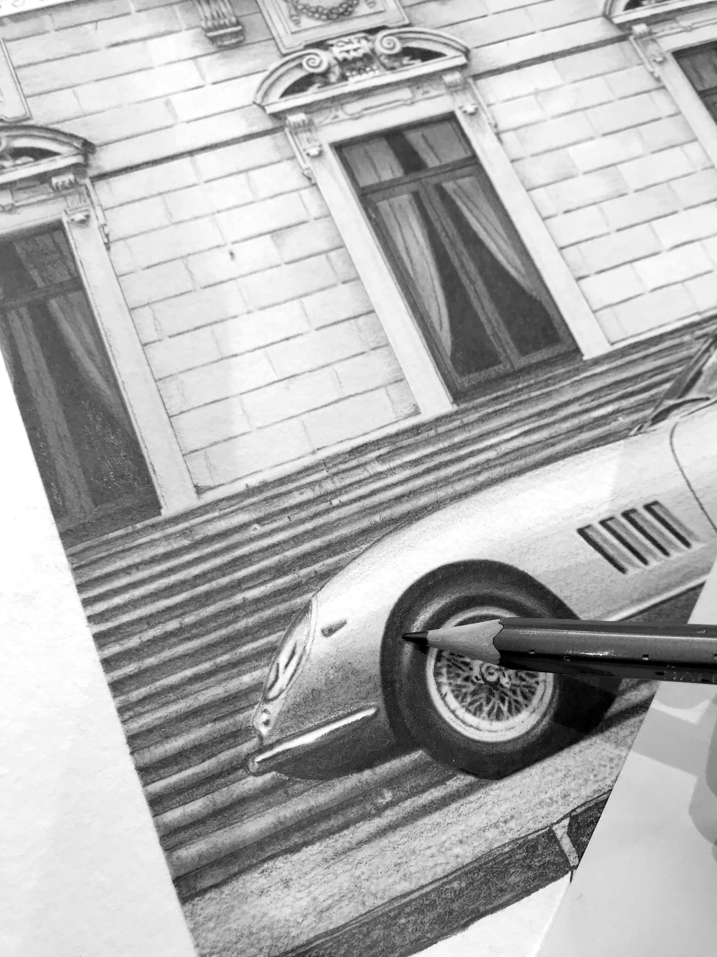 Ferrari at Villa Erba - Original Artwork