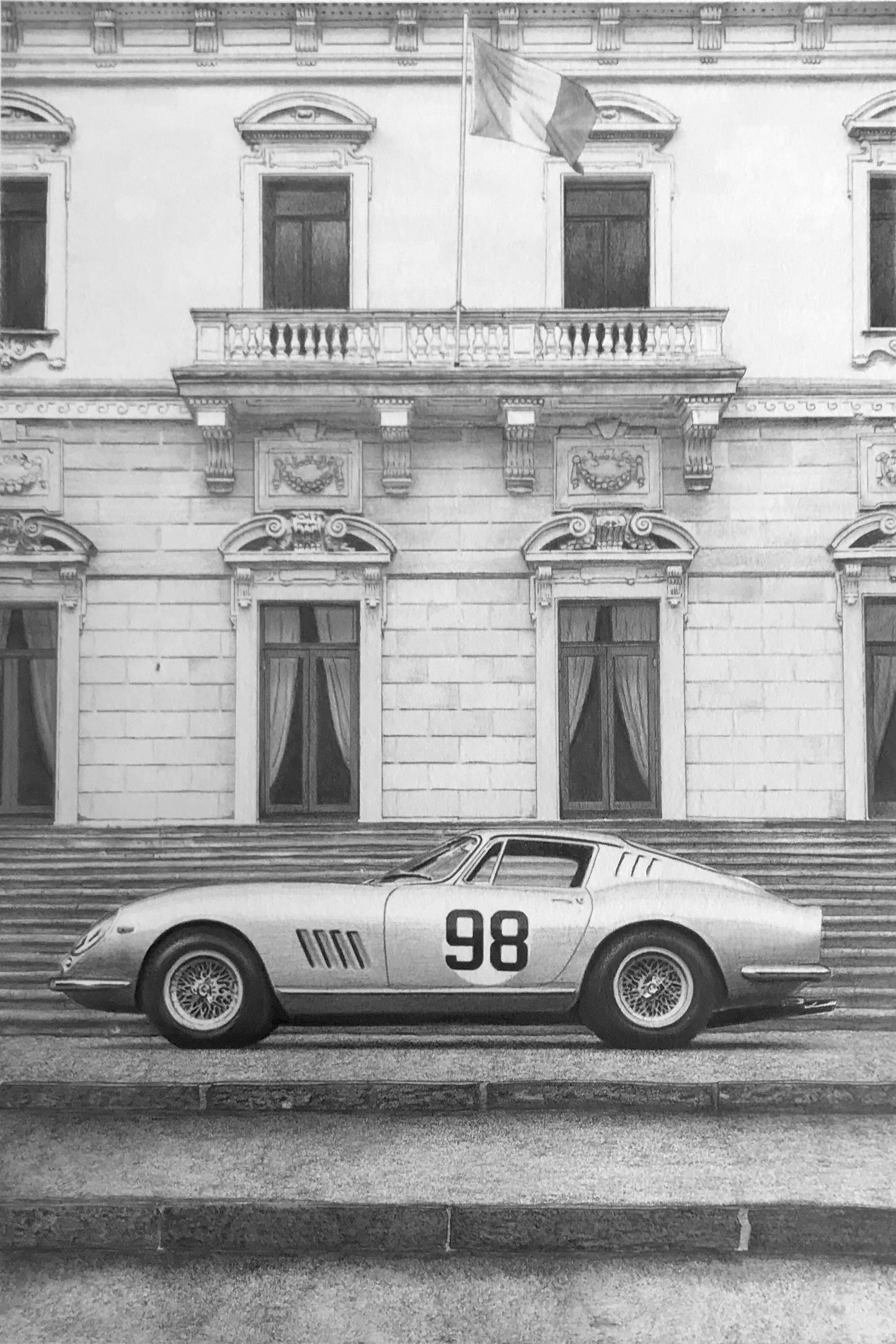 Ferrari at Villa Erba - Original Artwork