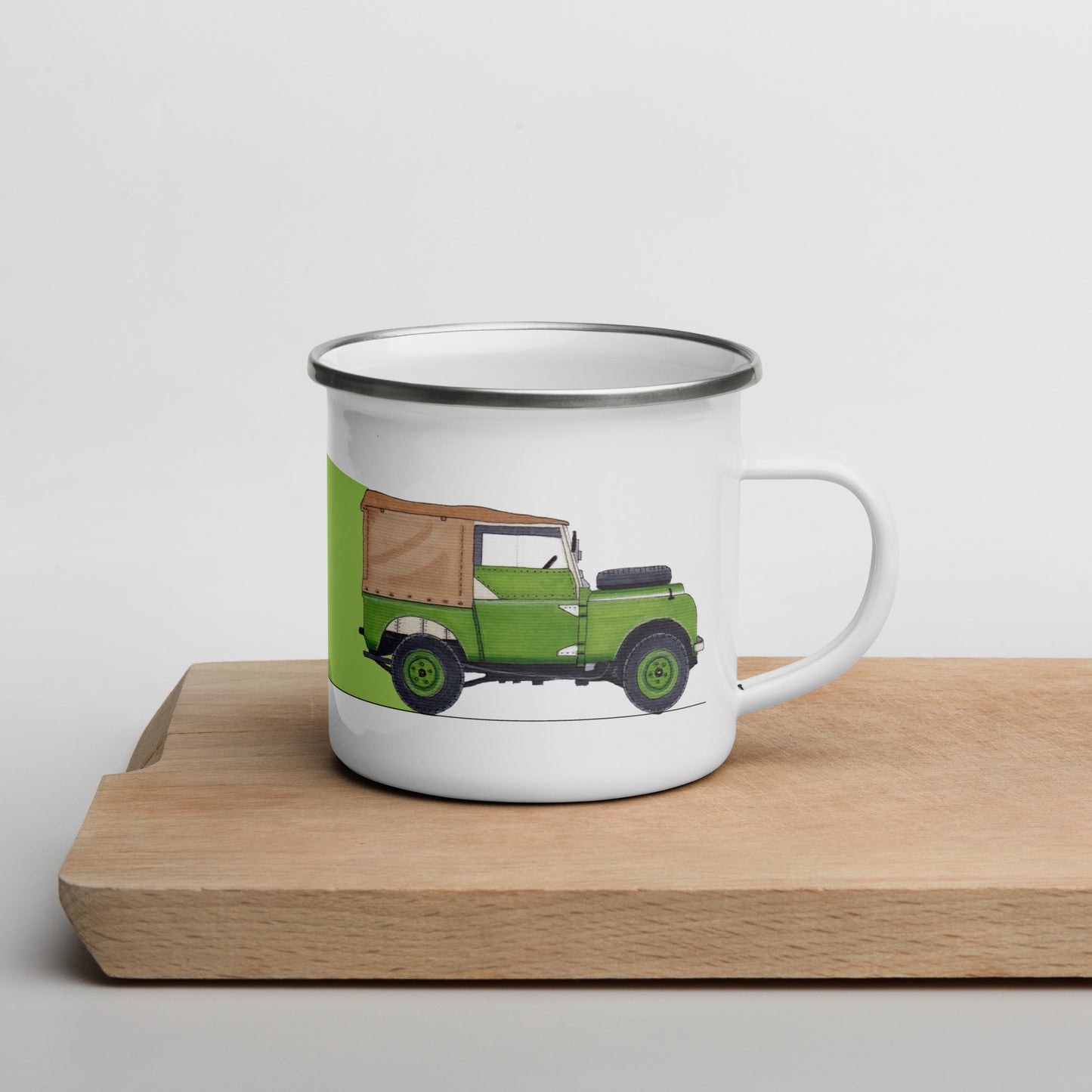 Enamel Land Rover artwork Mug