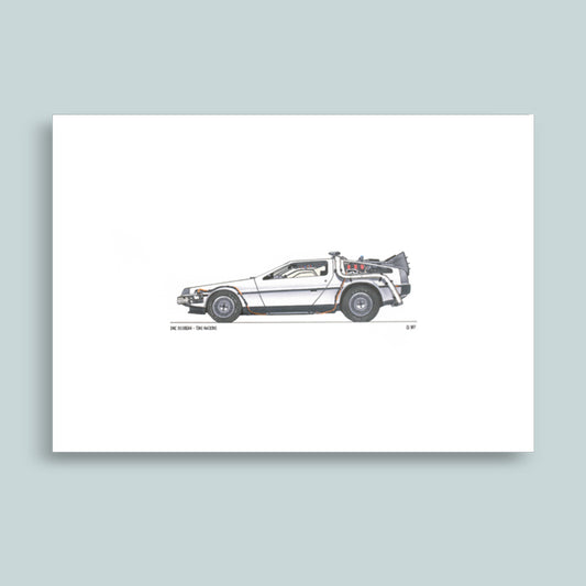 DMC DeLorean - Timemachine, wall art print