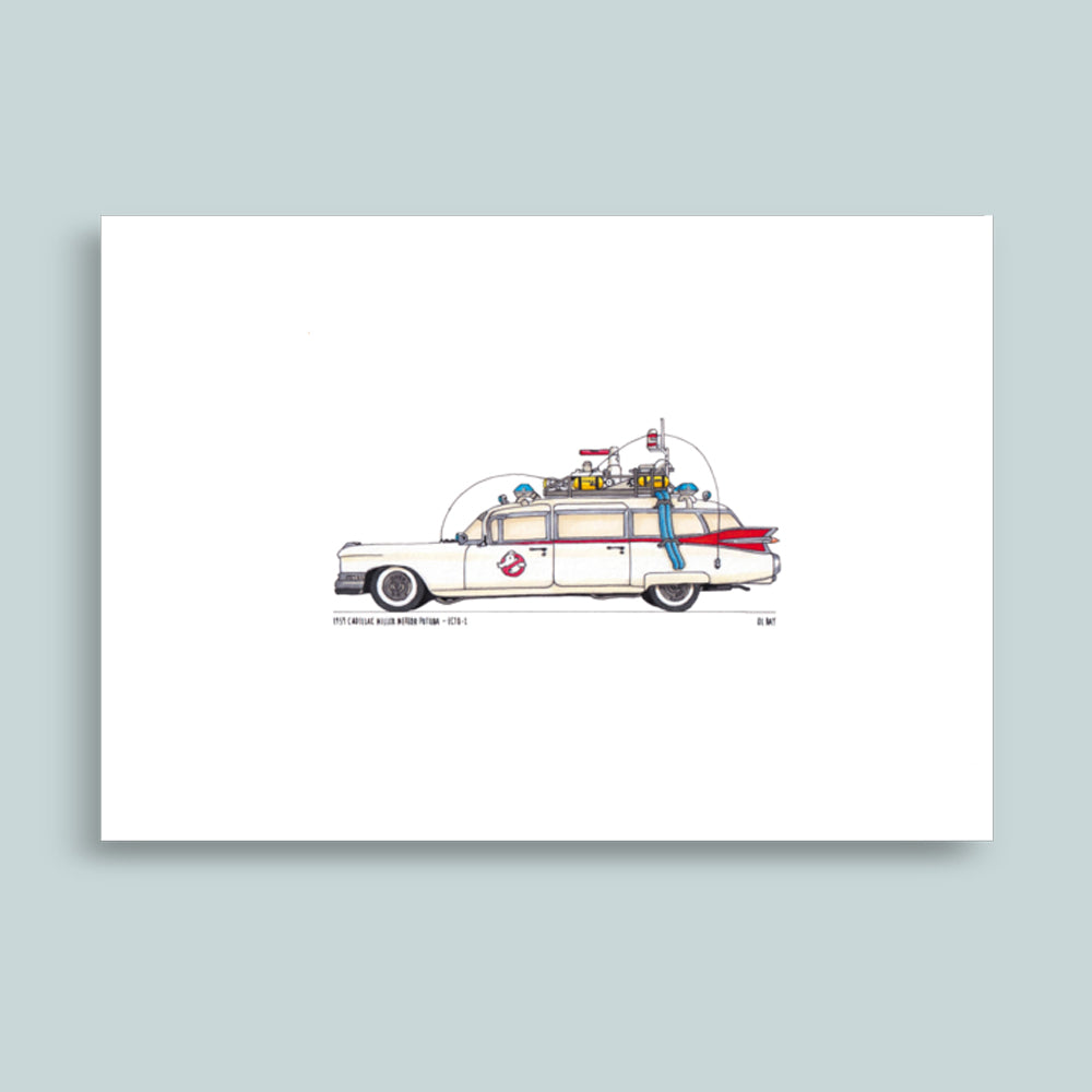 Ecto-1, Ghostbusters wall art print