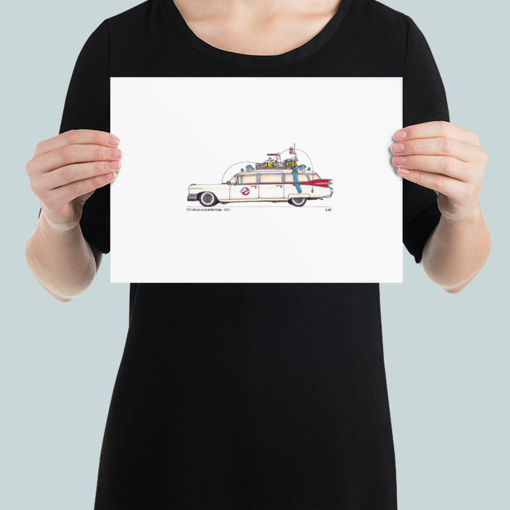 Ecto-1, Ghostbusters wall art print