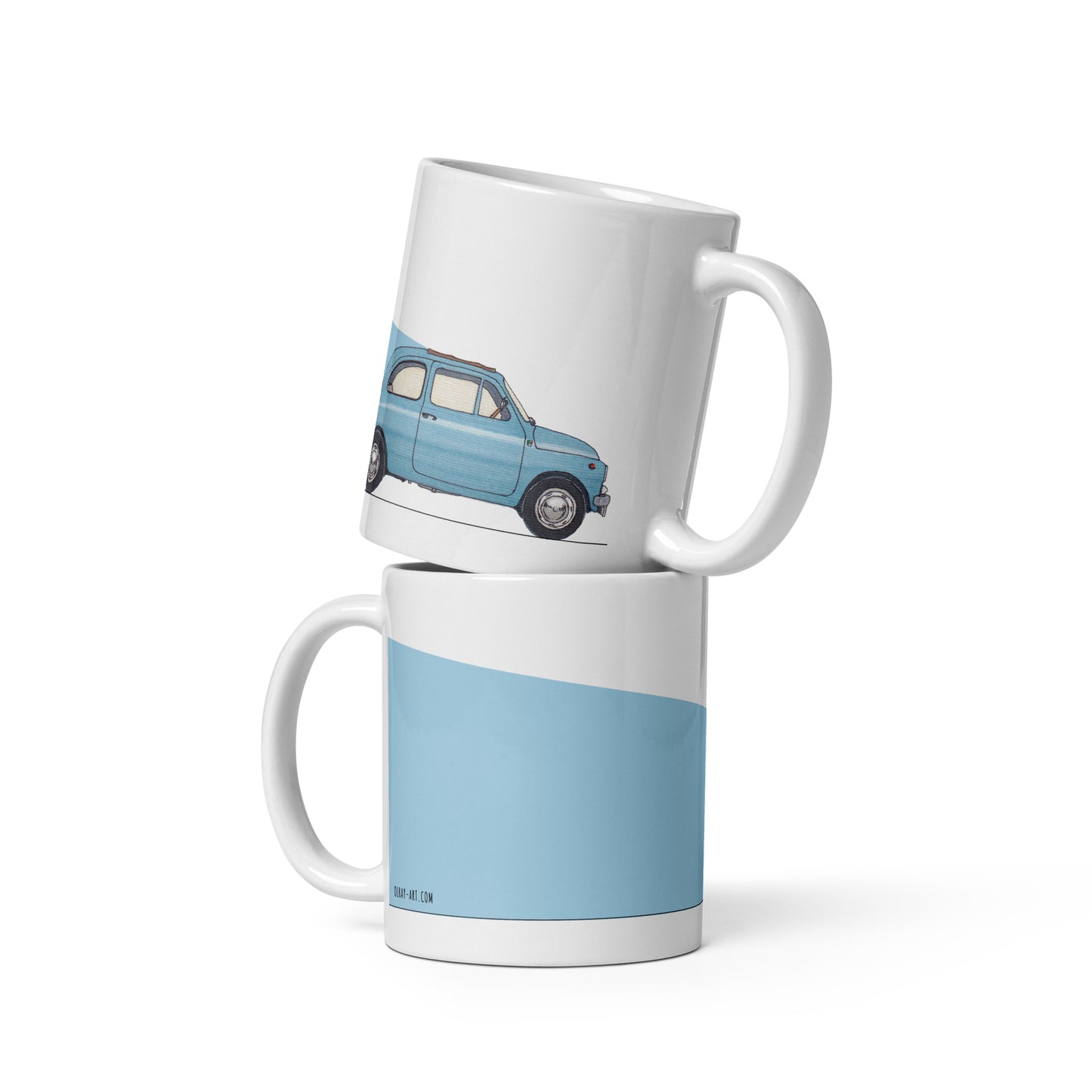 White and blue classic 500 mug