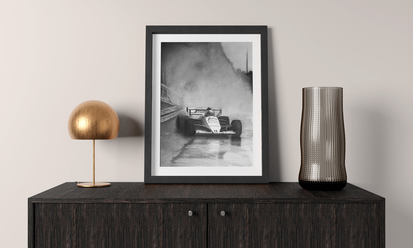 Senna, Monaco 1984 'Hello World' - Original Artwork